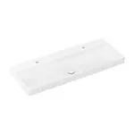 Hansgrohe Xelu Q - Dvojumyvadlo 120x48 cm, bez přepadu, 2 otvory pro baterii, SmartClean, bílá 61042450