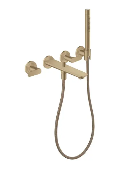 Axor Citterio C - Vanová baterie pod omítku, 4-otvorová instalace, s příslušenstvím, kartáčovaný bronz 49481140