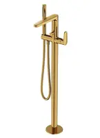 Cersanit Inverto - Vanová baterie do podlahy, s tělesem, zlatá S951-286