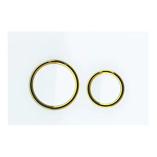 Geberit Sigma21 - Ovládací tlačítko pro 2 množství splachování, bílá/mosaz 115.652.SI.1