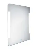 Nimco Zrcadla - Zrcadlo v rámu s LED osvětlením, 60x80 cm, hliník ZP 18002V