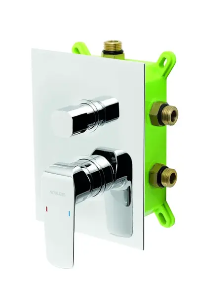 Novaservis Nobless Tina - Baterie pod omítku pro 3 spotřebiče s tělesem, chrom BOX38051RX,0