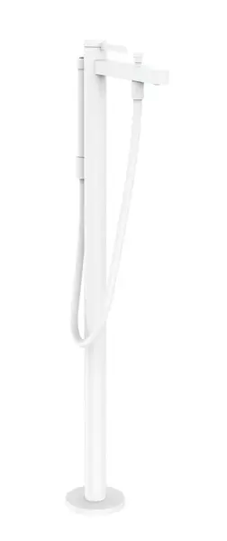 Hansgrohe Finoris - Vanová baterie do podlahy, s příslušenstvím, matná bílá 76445700