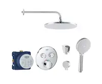 SANITINO - Sprchový set s batériou a telesom pod omietku Grohe, príslušenstvo kielle, chróm SANI21GKK010