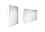 Nimco Zrkadlá - Kúpeľňové podsvietené LED zrkadlo 50x70 cm, zaoblené, alumínium ZP 17001