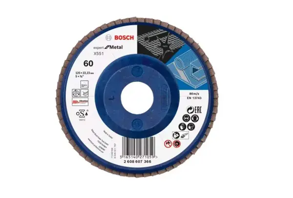Bosch Príslušenstvo - Lamelový brúsny kotúč na oceľ, P60, priemer 125 mm 2608607366