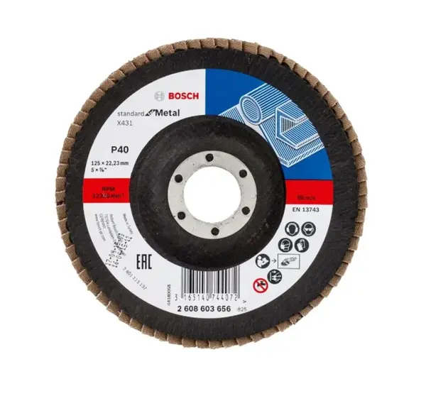 Bosch Príslušenstvo - Lamelový brúsny kotúč, P40, priemer 125 mm 2608603656