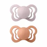 BIBS Couture anatomické cumlíky zo silikónu 2ks - veľkosť 1 - Pink Plum / Peach
