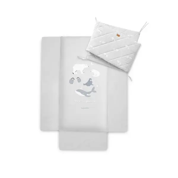bonjourbébé 2-dielna bavlnená súprava do postieľky Polaris Grey 0m+