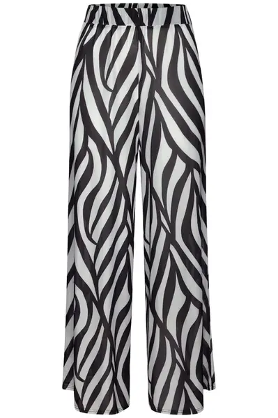 FRENCH CONNECTION Nohavice  čierna / biela