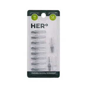Herbadent HERo 1,2 mm náhradní mezizubní kartáčky 10 ks šedé
