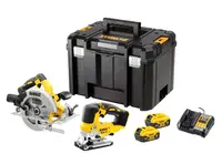 DeWALT Náradie - 18V AKU súprava kotúčovej píly a priamočiarej píly, 2x aku 5,0 Ah XR, nabíjačka DCK2012P2T
