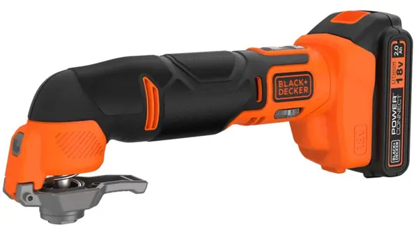 BLACK+DECKER Nářadí - 18V AKU oscilační multibruska s příslušenstvím, 1x aku 2,0 Ah Li-Ion, nabíječka BDCOS18D1K-QW