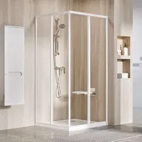 Ravak Supernova - Sprchové dveře SRV2-100 S, 97-99 cm, bílá/čiré sklo 14VA01O2Z1