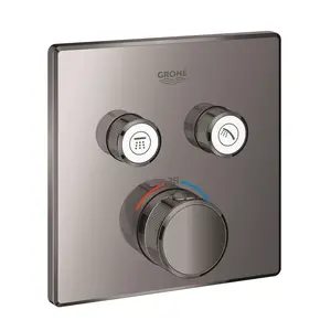 Grohe Grohtherm SmartControl - Termostatická baterie pod omítku se 2 ventily, Hard Graphite 29124A00