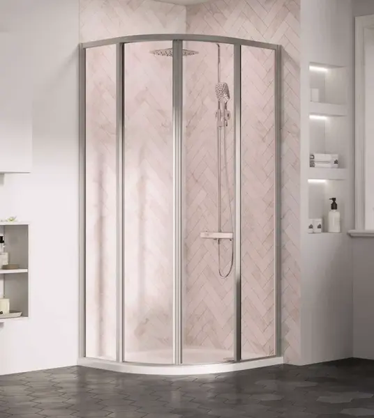 Ravak Supernova - Štvrťkruhový sprchový kút štvordielny SKCP4-80, 78-80 cm, satin/číre sklo 3114OU02Z1