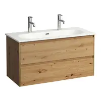 Laufen Lua - Skrinka s umývadlom, 51x97x44 cm, 2 zásuvky, dub H8600882671071