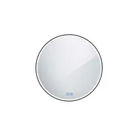 Nimco Zrkadlá - Zrkadlo s LED s osvetlením, priemer 60 cm, dotykový senzor, čierna ZPC 28000RVX-90