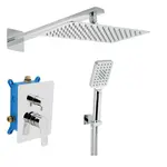 Novaservis Metalia 54 - Sprchový set s batériou pod omietku, s telesom, 30x20 cm, 3 prúdy, chróm SADA54051R,0