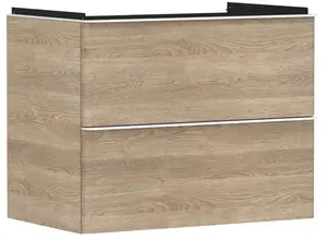 Hansgrohe Xelu Q - Umývadlová skrinka, 63x78x50 cm, 2 zásuvky, prírodný dub/matná biela 54029700