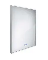 Nimco Zrkadlá - Zrkadlo s LED osvetlením, 60x80 cm, dotykový senzor, hliník ZP 13002VX