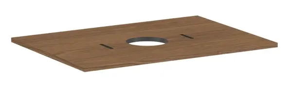 Hansgrohe Xilesa E - Deska pod umyvadlo, 78x55 cm, výřez uprostřed, kašmírový dub 54275550