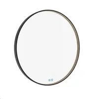 Nimco Zrcadla - Zrcadlo s LED osvětlením, průměr 70 cm, dotykový senzor, černá ZPC 31001RVX-90