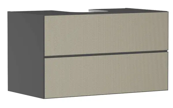 Hansgrohe Xevolos E - Umyvadlová skříňka 98x56x55 cm, 2 zásuvky, matná šedá/bronz 54192390