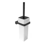 Nimco Maya - WC štětka nástěnná s držákem, bílá/černá MAC 29094K-90