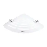 Nimco Bormo - Polička rohová, s frézovanými otvormi, matný plexiglass/chróm BR X211-26