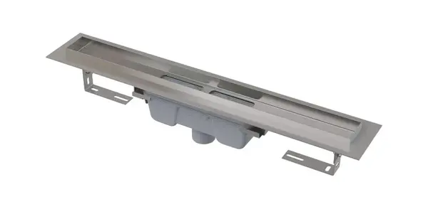 Alcadrain Odtokové žlaby - Sprchový žlab Professional 75 cm, s okrajem pro plný rošt, svislý odtok, nerez APZ1006-750