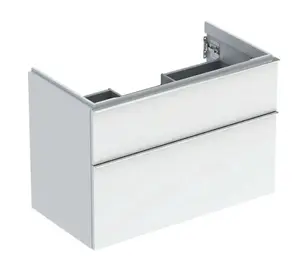 Geberit iCon - Umývadlová skrinka, 89x62x48 cm, 2 zásuvky, lesklá biela 502.305.01.2