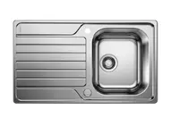 Blanco Dinas 45 - Drez, 86x50 cm, s ovládaním odtoku, kefovaná nerezová 523378