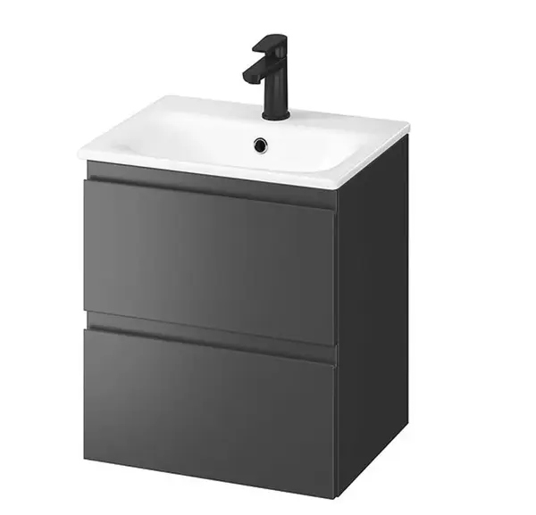 Cersanit Moduo - Skrinka s umývadlom, 57x49x40 cm, 2 zásuvky, antracit S801-471-DSM