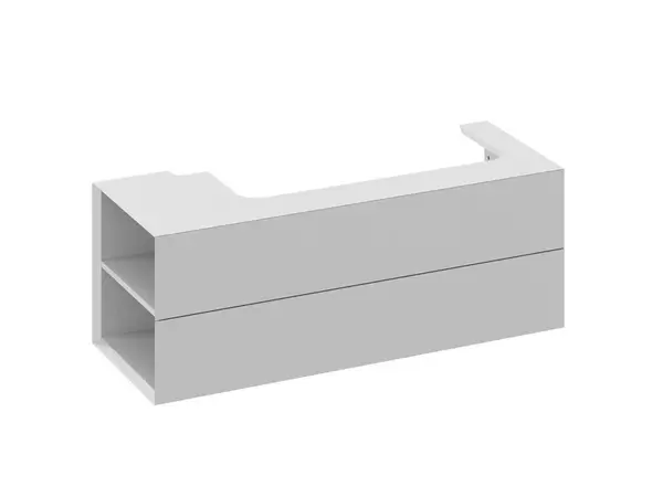 Ravak Lite - Umyvadlová skříňka 120x45x43 cm, 2 zásuvky, Smoke Grey X000001883