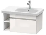 Duravit DuraStyle - Umyvadlová skříňka 40x73x45 cm, 1 zásuvka, lesklá bílá DS639302222