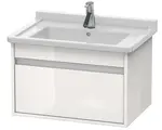 Duravit Ketho - Umyvadlová skříňka 41x65x46 cm, 1 zásuvka, lesklá bílá KT666302222