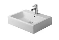 Duravit Vero - Umývadlo na dosku, 50x47 cm, s prepadom, s otvorom na batériu, biela 0452500000