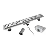 Mereo Odtokové žlaby - Nerezový žlab s roštem Wave, 70x7 cm CZ111