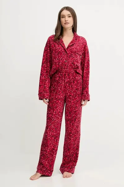 Pyžamo Dkny dámské, červená barva, YI90078F