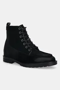 Semišové boty Tommy Hilfiger CLEATED HILFIGER W SDE MOC BOOT