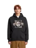 Volcom pánská mikina Stick Stoner Zip Antique Black | Černá | Velikost L