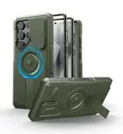 Dexnor MagSafe 360 Kickstand Camprotector obal Samsung Galaxy S25 Ultra, zelený