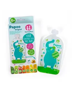 Petite&Mars Kapsička na jídlo Papoo Slon 6x150ml