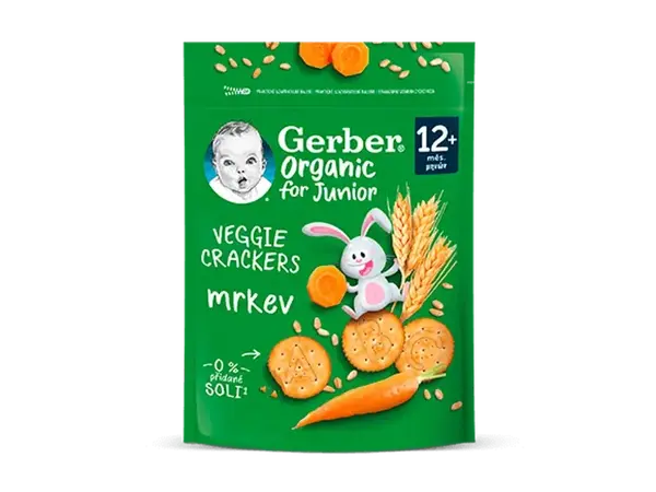 Gerber Krekry s mrkví BIO 100g 12M+