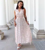 Gemre Beige dress with flowers Napolitano