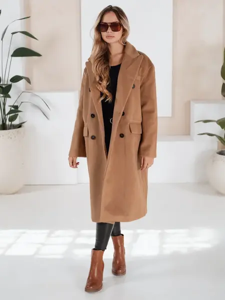 Dámský dlouhý zimní kabát oversize