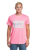 Meatfly pánské tričko Rele Neon Pink | Růžová | Velikost XL | 100% bavlna