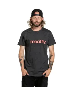 Meatfly pánské tričko Joe Red/Charcoal Heather | Červená | Velikost M