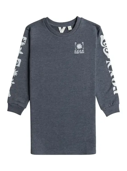 Roxy dětská mikina Kiss From A Rose Mood Indigo | Modrá | Velikost 16 r.